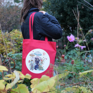 Tote bag en coton rouge