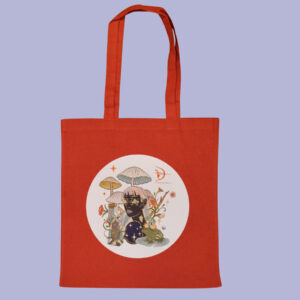 Tote bag en coton rouge